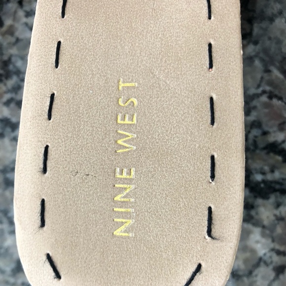 Nine West Black Patent Leather Cork Wedges - Picture 5 of 7